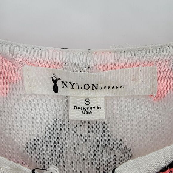 Nylon Apparel Swing Top Women's Small Open Front Embroidered Floral - Picture 13 of 15